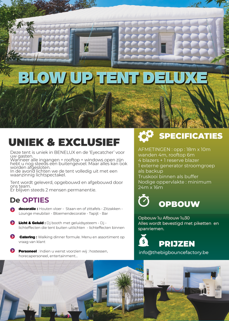 Blow Up Tent Deluxe