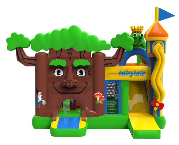 Fairytale Jump & Slide huren | Sprookjes springkasteel met glijbaan. Nieuw vanaf April!
