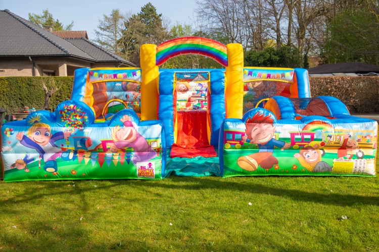 Kids Multiplay Funpark huren | Grote speelzone met glijbaan en foamplay